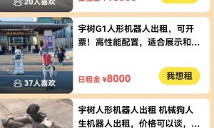 机器人走红租赁市场，日租最高一万多，网友：“这是铁皮打工人”